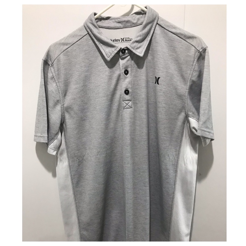 Hurley Dry Fit Polo | Size: Large | Color: Gray/Wh